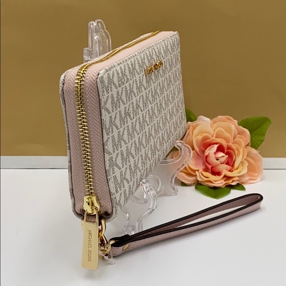 MICHAEL KORS LG CONTINENTAL WALLETS POWDER BLUSH - Picture 3 of 14